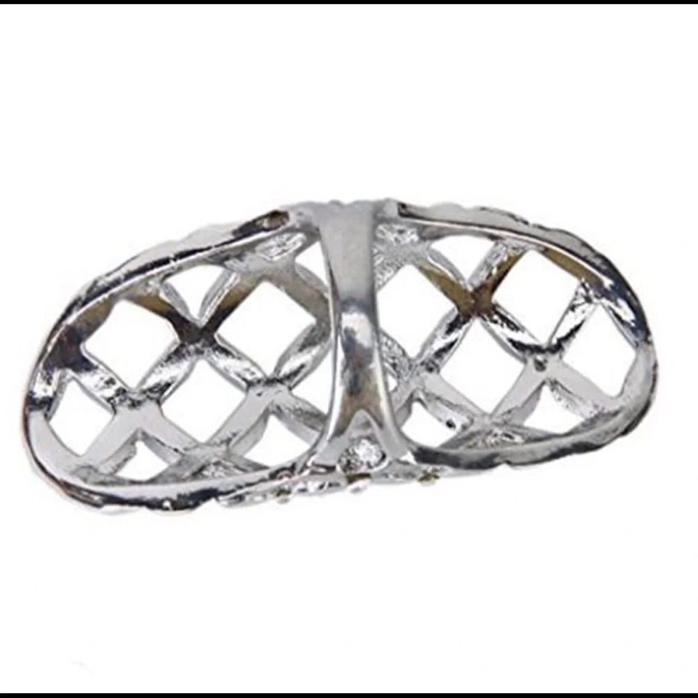 Silver Finger Guard Ring Size 7 NEW